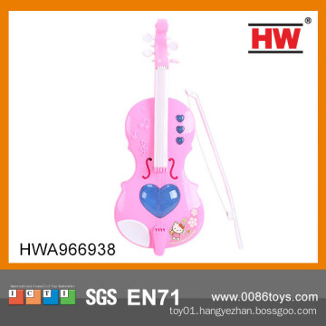 Hot Sale plastic musical mini violin toy kids toy plastic pink violin